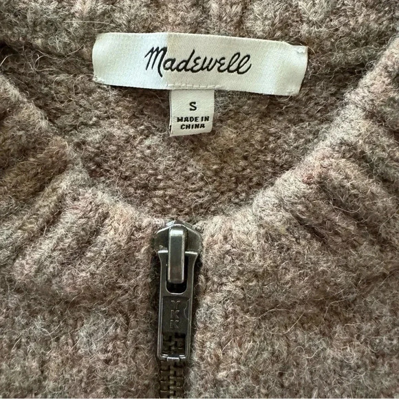 Madewell York Half-Zip Wool Alpaca Blend Pullover Sweater Women’s size small - Picture 5 of 12